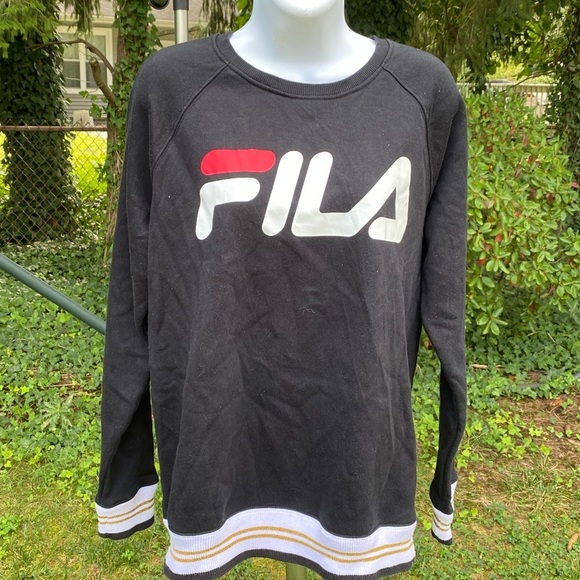 Fila Black Sweatshirt with Logo - Picture 2 of 6